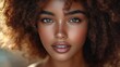 © addymawy - Close up portrait of a beautiful woman with curly hair