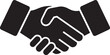 © MdForhad - Handshake icon, Business agreement handshake vector Silhouette, Handshake Icon Outline Vector