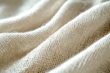 Leinwandbilder - Elegant beige fabric with soft textures and gentle waves showcasing quality weaving techniques : Generative AI