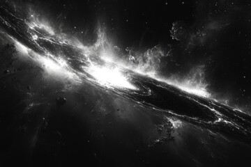 Wall Mural - Galaxy black and white photo