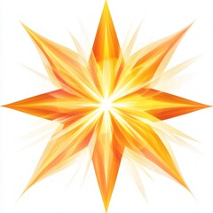 Poster - Radiant starburst, glowing, white background, festive design, holiday use