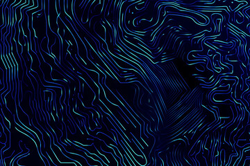 abstract close-up of a glowing blue digital circuit board, showcasing intricate connections and tech
