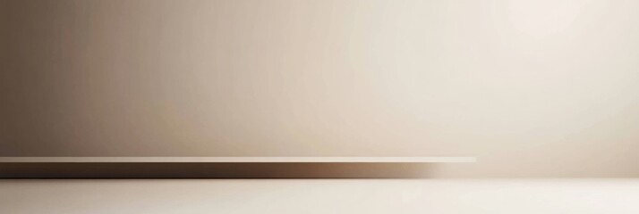 Leinwandbilder - Minimalistic design with solid color background and subtle line at the bottom for elegant interior aesthetics. Generative AI