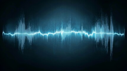 A mesmerizing abstract wave within a digital network setting, bathed in blue light, embodies a corporate vision