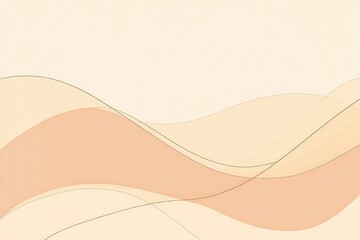 Leinwandbilder - Minimalistic background with soft curves and harmonious colors creating a serene atmosphere in an artistic space. Generative AI