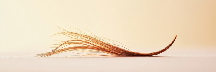 Aufkleber - Close up details of a broken hair strand highlighting texture and color variations. Generative AI