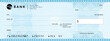 © bibin - Blank bank check, checkbook cheque template with blue guilloche, vector mockup. Money payment bank check voucher or pay cash cheque certificate, account bill paycheck with guilloche pattern