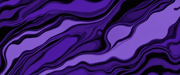 Wall Mural - High Quality Abstract Liquid Art in Black and Purple