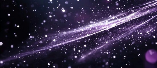 Poster - Purple cosmic light streak, particle background, digital art, website banner