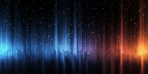 Wall Mural - abstract light streaks, dark background, digital art, website banner