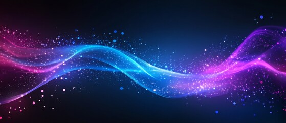 Poster - Glowing Wave Abstract Background