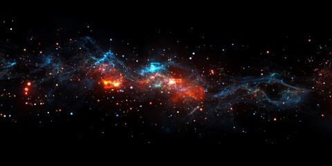 Wall Mural - cosmic nebula swirling, star dust, dark space, background, digital art