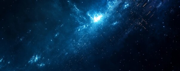Aufkleber - Deep space nebula, cosmic dust, stellar glow, background website banner