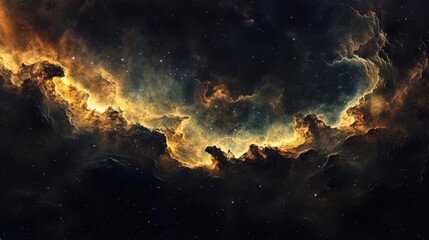 Wall Mural - majestic deep space nebulae with vibrant cosmic clouds and star clusters