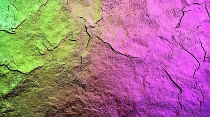 Wall Mural - Purple pink grunge background. Toned rough cracked rock surface texture. Close-up.