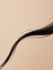 Poster - Macro shot reveals finely detailed broken strand of hair with a smooth background. Generative AI