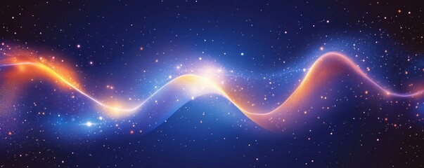 Poster - Cosmic energy wave flowing through space; website background