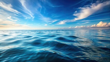 Wall Mural - Calm Ocean Surface Reflections, waves gently lapping