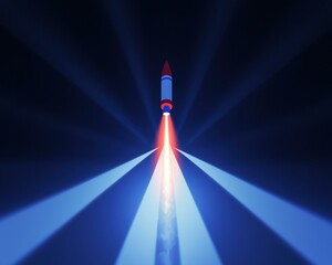 Wall Mural - rocket launch. ai.