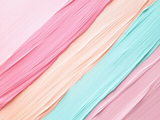 Wall Mural - Colorful paint strips arranged in soft pastel shades.