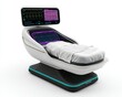 © WACHI - A futuristic medical bed with a sleek design featuring a digital display, designed for patient monitoring and comfort.