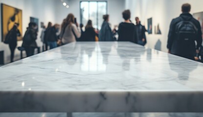 Wall Mural - Marble Surface in Art Gallery: A Glimpse into the World of Art