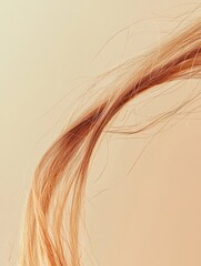 Poster - Close up view of a broken hair strand revealing texture and color under soft lighting conditions. Generative AI