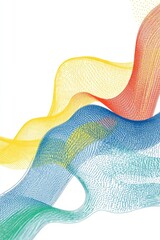 Canvas Print - abstract wavy lines colorful background