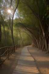 Canvas Print - Road in forest