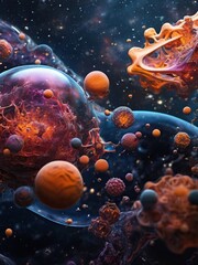 Wall Mural - 3d render of a planet