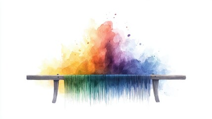 Wall Mural - Colorful abstract painting on white background, vibrant colors and modern art design