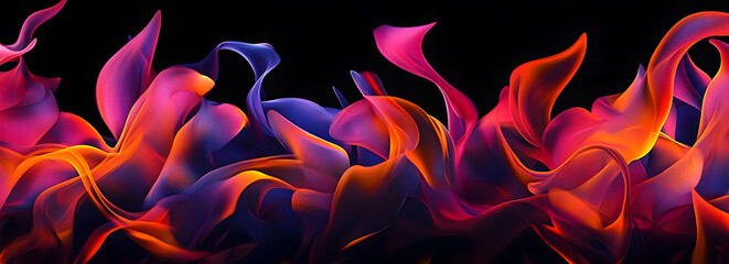 Wall Mural - entangled radiance, a mesmerizing dance of vibrant colors and ethereal forms creates a captivating a