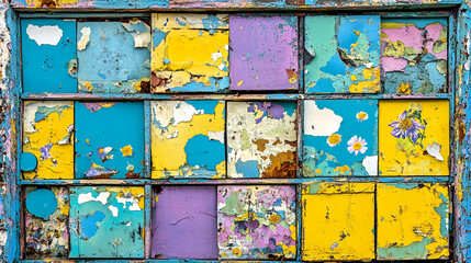 Vibrant colorful wall art urban setting photography urban decay close-up creative expression