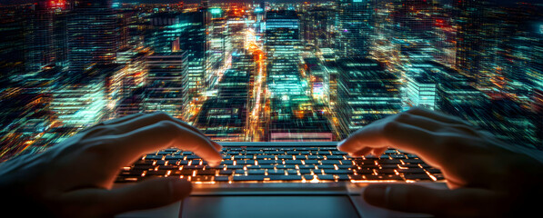 Navigating the Digital Metropolis, A Perspective of Modern Connectivity, Coding, and Cybersecurity in a Tech-Driven World with Urban Illumination