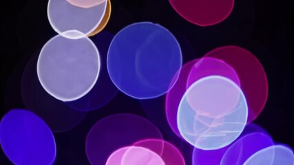 Aufkleber - Bokeh light circles in warm golden tones, abstract background. Festive and artistic visual concept
