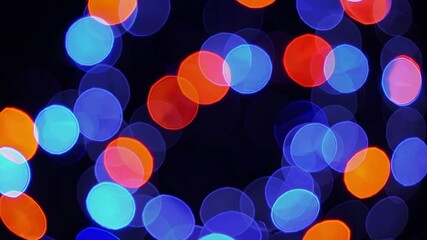 Aufkleber - Colorful bokeh lights with vibrant circles, abstract background. Festive and artistic concept