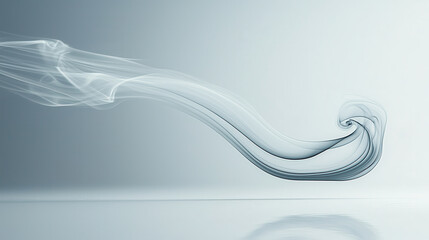 Poster - Dramatic close up of curling smoke patterns creating soft, glowing effects. ethereal quality of smoke adds sense of tranquility and elegance to composition