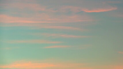 Wall Mural - twilight and dawn sky with cumulus cloud time lapse in an evening 4k footage.