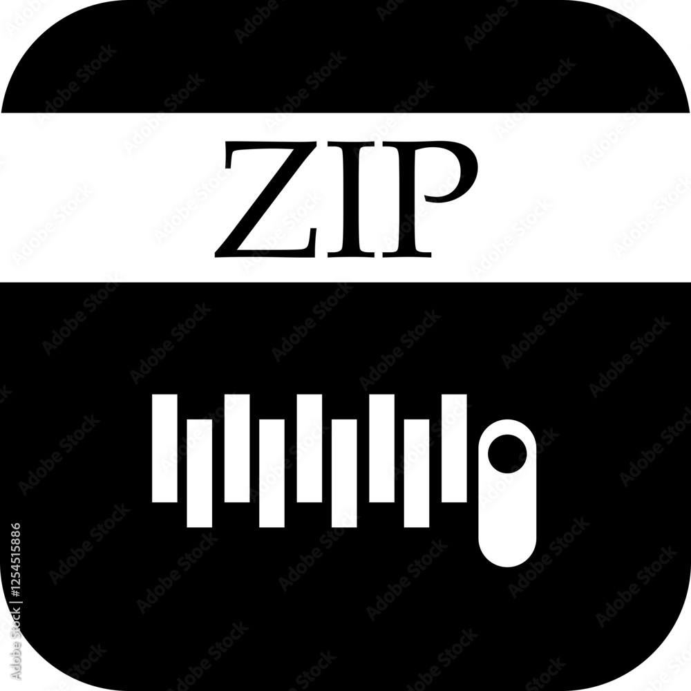 File icon. Format of document on computer flat symbol. ZIP file sign ...