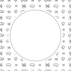 Wall Mural - weather frame. doodle weather circle frame. hand drawn weather frame background. weather background