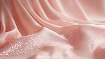 Aufkleber - Soft Pink Fabric with Delicate Shimmering Texture for Elegant Backgrounds and Designs