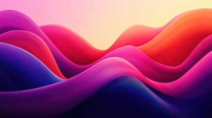 Leinwandbilder - Abstract Gradient Waves in Vibrant Colors a Modern and Artistic Background Design Concept