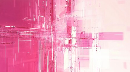 Poster - Abstract pink geometric composition with light and shadow creating a modern background