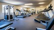 © adobestocker1 - A fitness center within a residential complex, filled with modern equipment digital