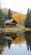 © Tuachan - Cozy Log Cabin by Tranquil Lake Surrounded by Autumn Foliage
