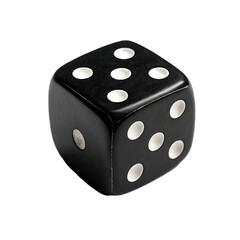 Fototapete - Unique Black  Ludo dice  isolated on white background. pleasure with Ludo 
