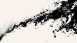 © Tam5 - Abstract Monochrome Art Black Ink Splatter on White Canvas Contemporary Artistic Expression