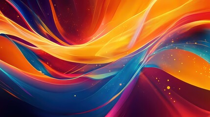 Abstract digital art with vibrant colors and dynamic flow creating a modern artistic design