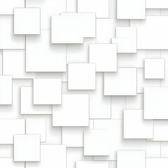 Wall Mural - Abstract White Square 3D Background