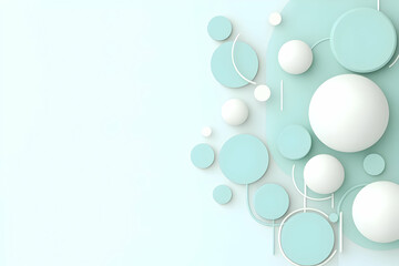 Wall Mural - Abstract 3D Background Pastel Circles Design